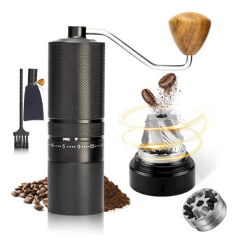 Brewalsa Manual Coffee Grinder 60 Grind Settings with Stainless Steel 7-Star Core