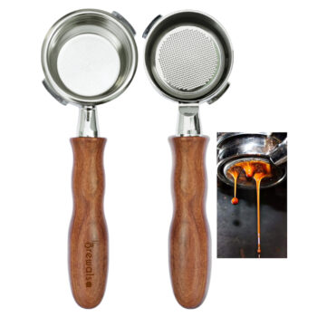 Brewalsa 58mm Wooden Handle Portafilter Compatible with Gaggia series espresso machines