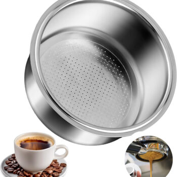51mm Non-pressurized Basket 2cups Stainless Steel for 51mm Portafilters Delonghi, homix, vantro, agaro