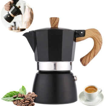 Brewalsa Moka pot coffee maker 300ml Espresso 6 cup italian style stove top