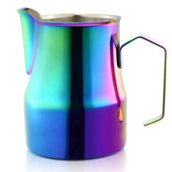Brewalsa 500ml Multi color Milk Frothing Pitcher Stainless Steel, Non-Stick Latte Art Jug