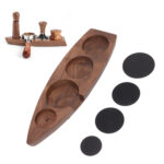 Brewalsa Walnut Wood Espresso Tamping Station Universal Fit (51mm,53mm,57mm, 58mm)
