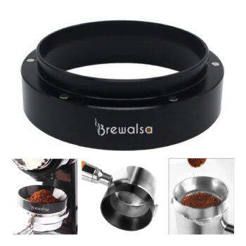 Brewalsa 53mm Magnetic Coffee Dosing Ring  Black, Fits Breville - Sage 54mm Portafilters