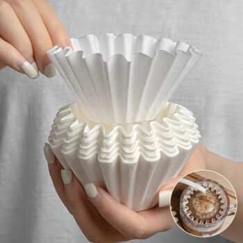 Brewalsa Wave Coffee Filters W-155 Series 100pcs White Filters for Kalita Wave 155