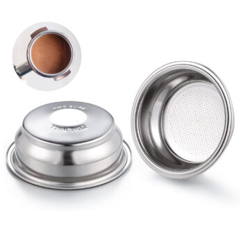 Brewalsa 58mm Pressurized Filter Basket cup Double Shot (2cups) 18g Capacity Basket for 58mm portafilters