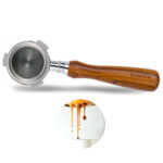 Portafilter 51mm Wooden Handle & Stainless Steel Head for DeLonghi EC680/EC685/EC785/EC820/EC850/EC860