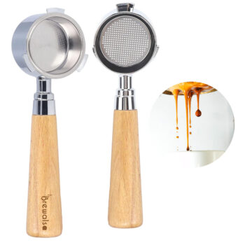 Brewalsa 51mm Wooden Handle Portafilter Compatible with Vantro X1, Agaro, Wonderchef & More