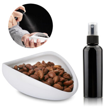 Brewalsa Coffee Bean Ceramic Dosing Cup & Spray Bottle Kit for Espresso & Drip Coffee